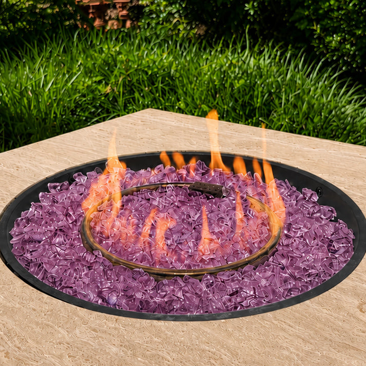 Purple Non-Reflective Tempered Fire Glass