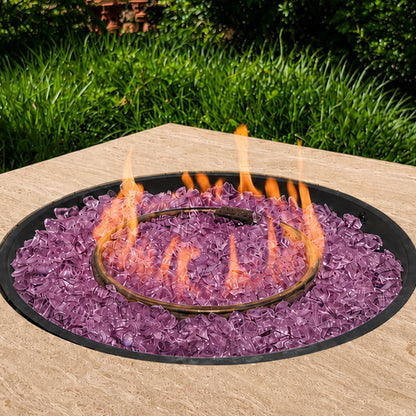Purple Non-Reflective Tempered Fire Glass
