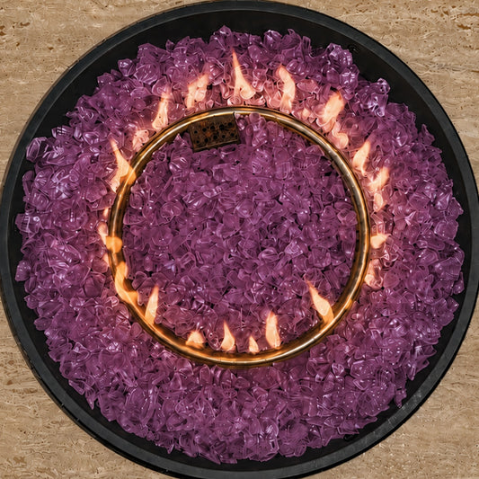 Purple Non-Reflective Tempered Fire Glass