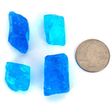 Light Blue Non-Reflective Tempered Fire Glass