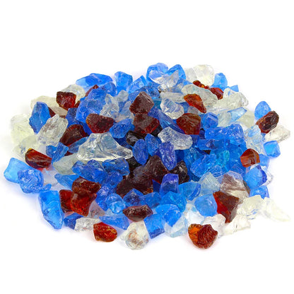 Serenity Fire Glass Blend - Sky Blue, Clear, Amber