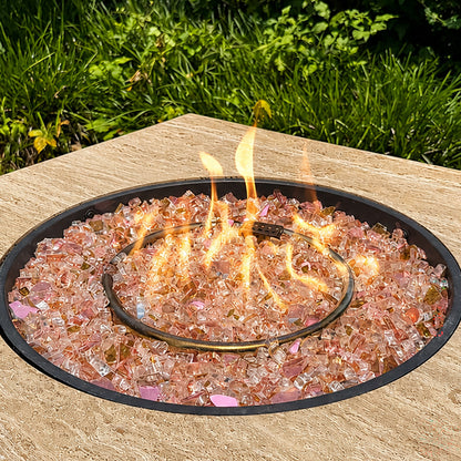 Rose Reflective Fire Pit Glass