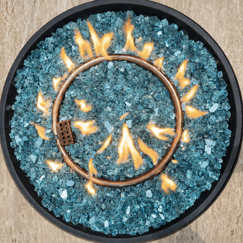 Seafoam Blue Reflective Fire Glass