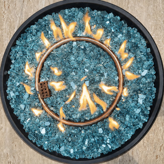 Seafoam Blue Reflective Fire Glass