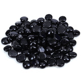 Black Reflective Tempered Fire Glass Beads