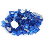 Cobalt Blue Reflective Tempered Fire Glass