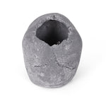 Ceramic Fire Skull - Grey - Medium
