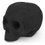 Ceramic Fire Skull - Black - Large