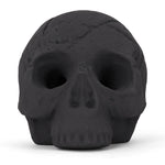 Ceramic Fire Skull - Black - Large