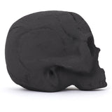 Ceramic Fire Skull - Black - Large