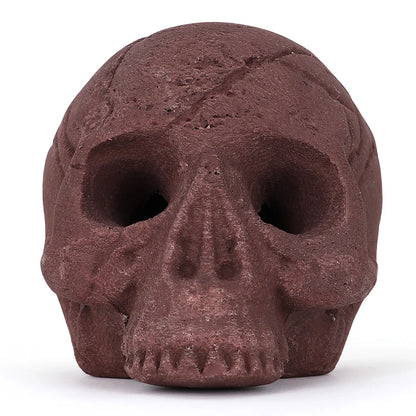 Ceramic Fire Skull - Rustic - Large