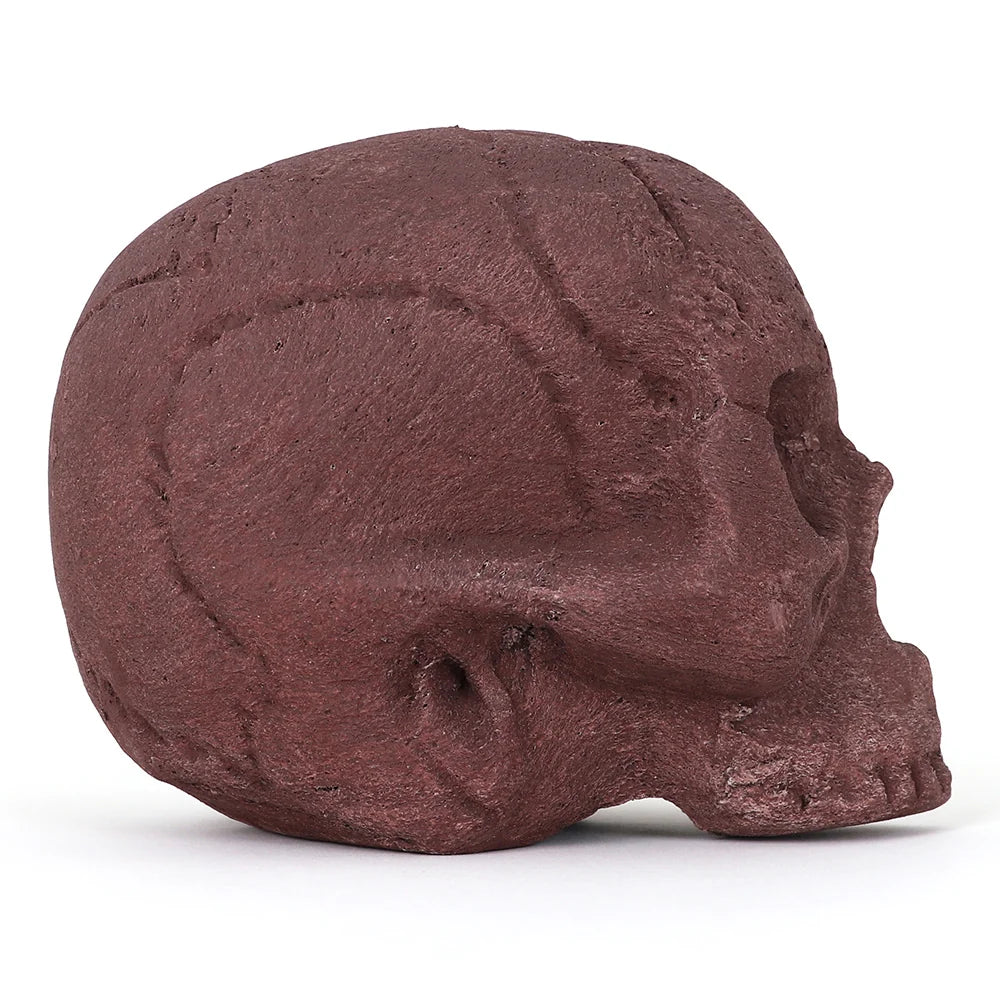 Ceramic Fire Skull - Rustic - Large