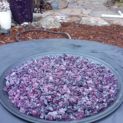 Purple Non-Reflective Tempered Fire Glass