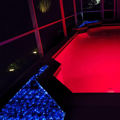 Light Blue Reflective Fire Glass Cubes