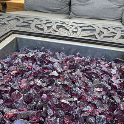 Purple Non-Reflective Tempered Fire Glass