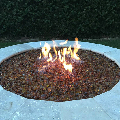 Light Amber Non-Reflective Tempered Fire Glass