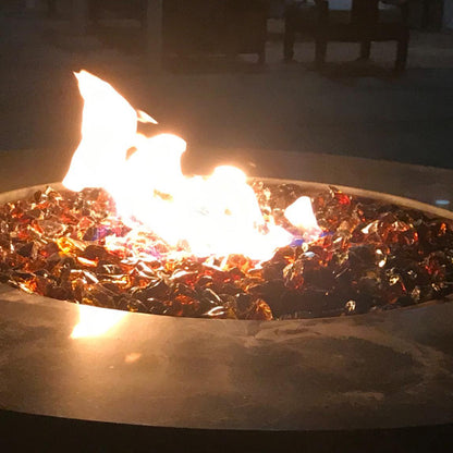 Light Amber Non-Reflective Tempered Fire Glass