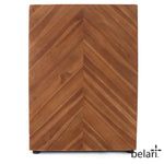 Teak Garden Stool - Chevron