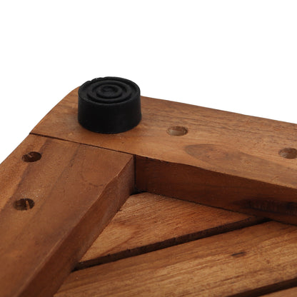 Teak Shower Mat - Chevron