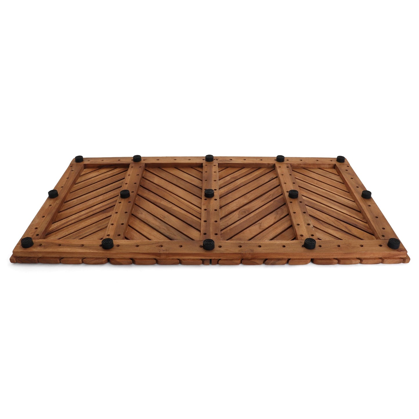Teak Shower Mat - Chevron