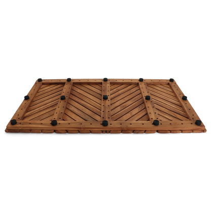 Teak Shower Mat - Chevron