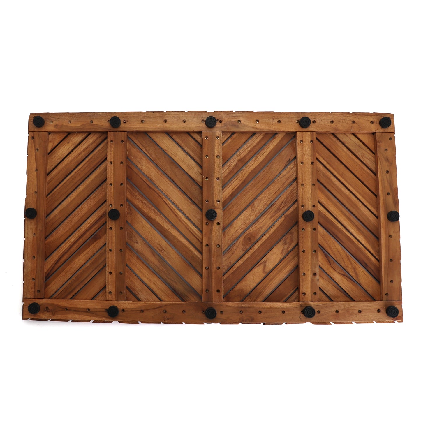 Teak Shower Mat - Chevron