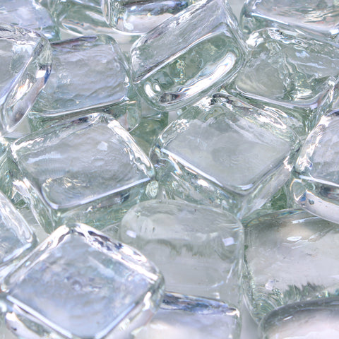 Clear Reflective Fire Glass Cubes