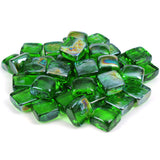 Green Reflective Fire Glass Cubes