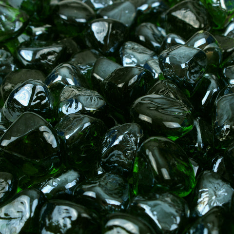 Green Reflective Fire Glass Diamonds