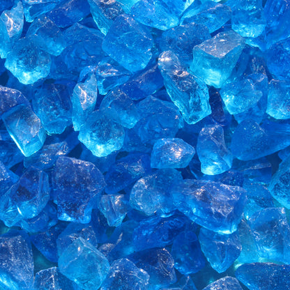 Light Blue Non-Reflective Tempered Fire Glass