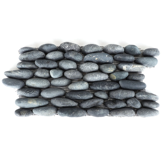 Stacked Black Pebble Tile - 10 Pack