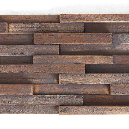 Shaded Teak 3D Wall Panels