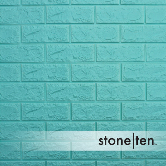 Seafoam Blue Foam Brick Wall Panel