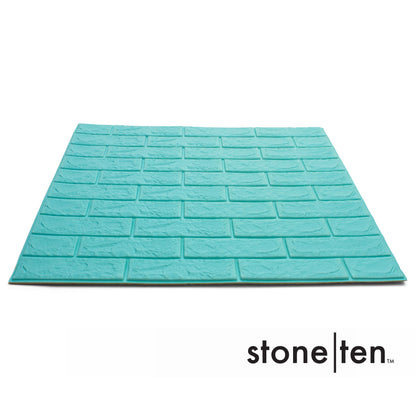 Seafoam Blue Foam Brick Wall Panel