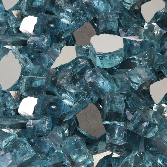 Seafoam Blue Reflective Fire Glass