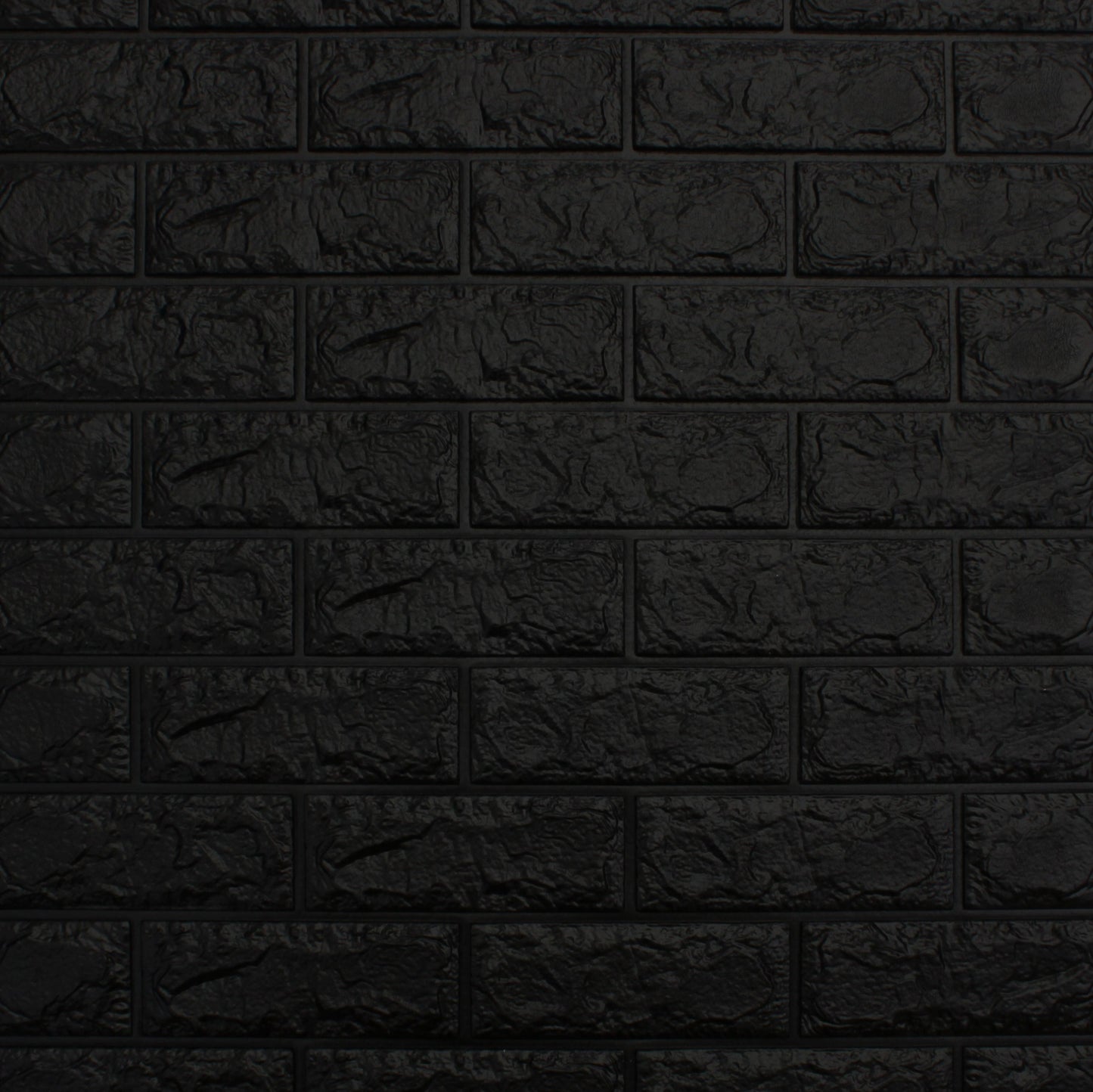 Black Foam Brick Wall Panel