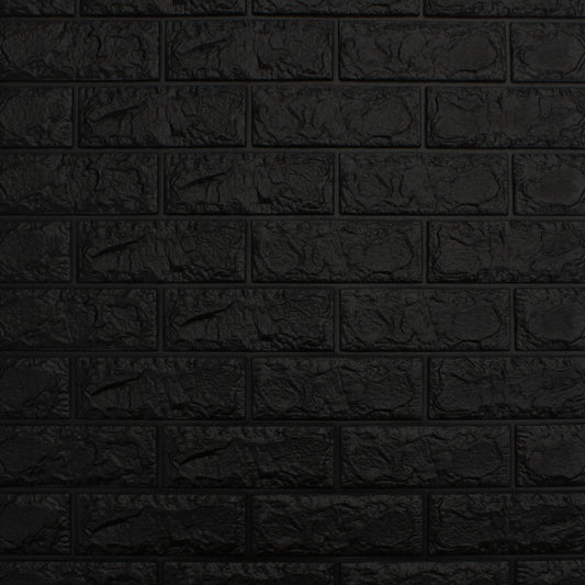 Black Foam Brick Wall Panel