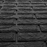 Black Foam Brick Wall Panel