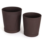 Outdoor Modern Planter Flower Pot - Fold / Deep Mocha