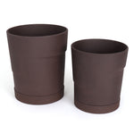 Outdoor Modern Planter Flower Pot - Slab / Deep Mocha