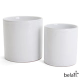 Belari Mid Century Planter Set - White