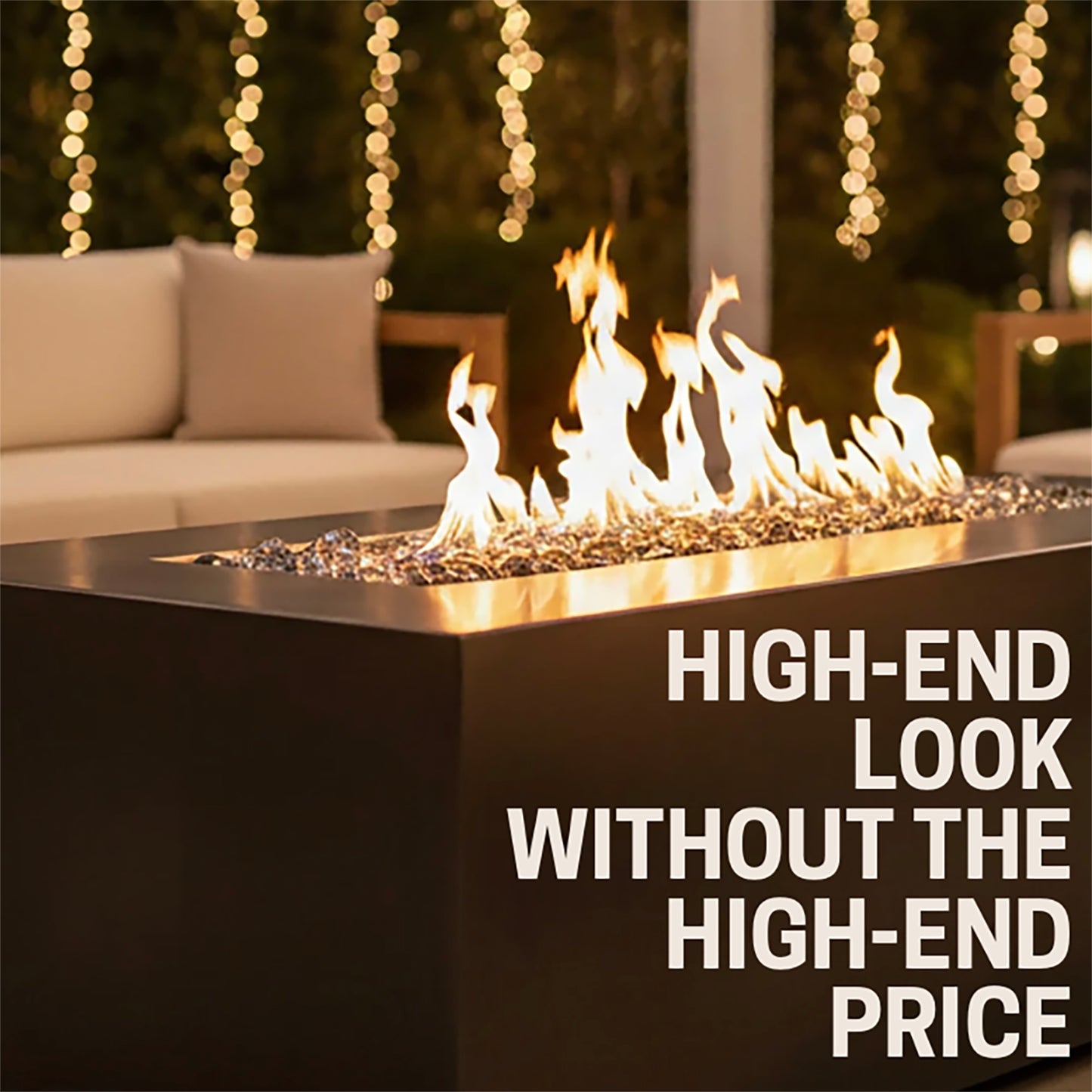 Pink Champagne Reflective Fire Glass Diamonds