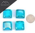Aqua Blue Reflective Fire Glass Cubes