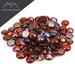 Dark Amber Reflective Tempered Fire Glass Beads