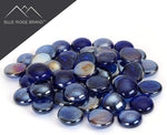 Dark Blue Reflective Fire Glass Beads