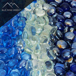 Reflective Fire Glass Bead Blend - Clear, Dark Blue, Light Blue