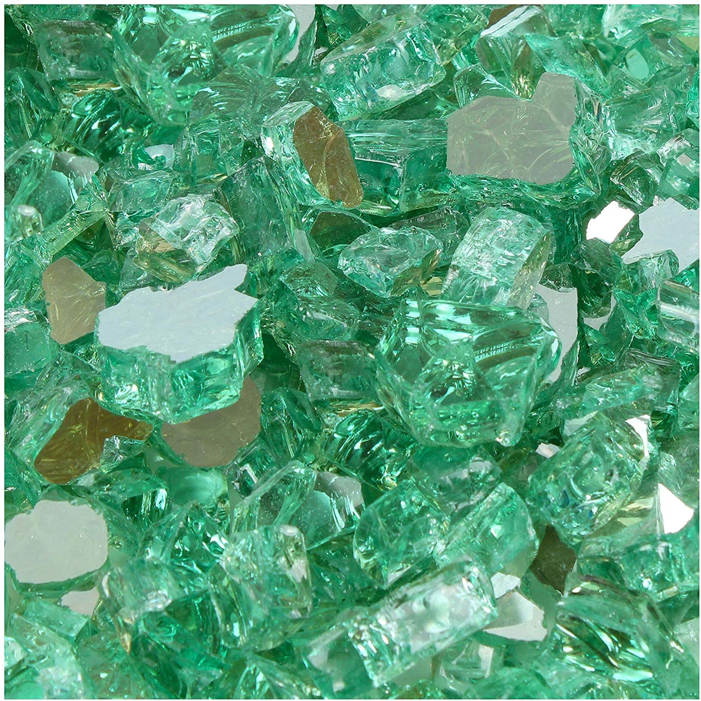 Green Reflective Tempered Fire Glass