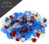 Serenity Fire Glass Blend - Sky Blue, Clear, Amber