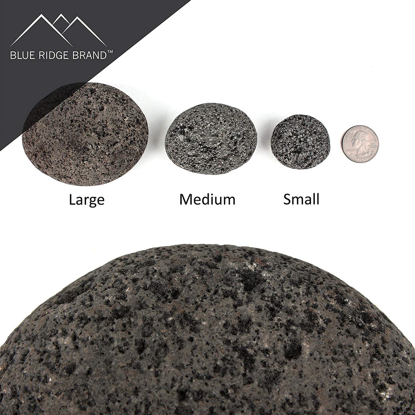 Tumbled Lava Rock Assortment - 3/4 - 3 Inch (SM/MD/LG)