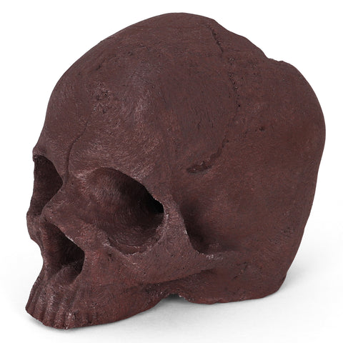 Ceramic Fire Skull - Rustic - Medium